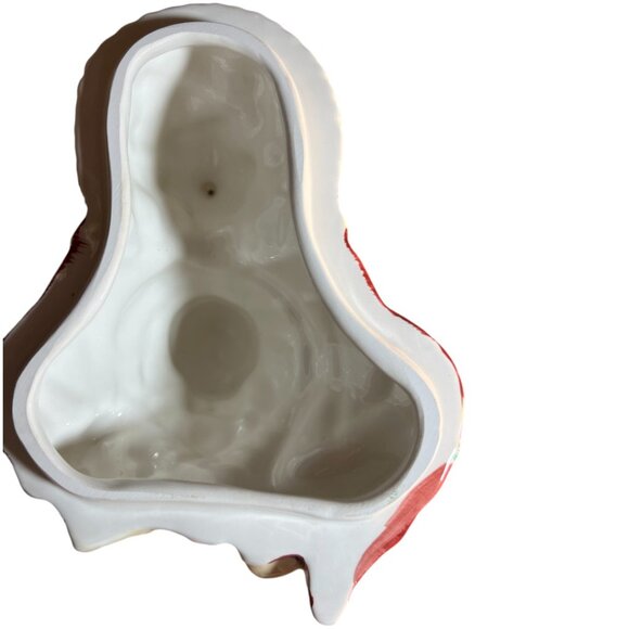 SPODE "Christmas Tree" Santa Handpainted Ceramic COOKIE JAR Holiday 10.75" tall - Picture 13 of 16